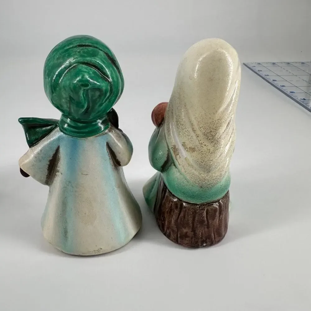 Vintage Chalkware Nativity Set 7 Pc Hand Painted MY Korea Figurines